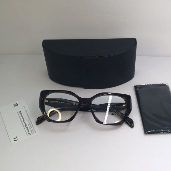 New Authentic Prada Demo Butterfly Ladies Eyeglasses PR 18WV 2AU1O1 52. - Picture 11 of 15